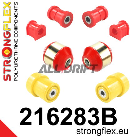 216283B Kit de silentblocs essieu avant et arrière Toyota Yaris / Yaris Verso