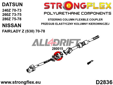 280015A Accouplement flexible de colonne de direction SPORT Datsun / Nissan