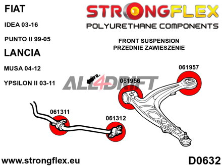 061957B Silentbloc arrière de triangle inférieur