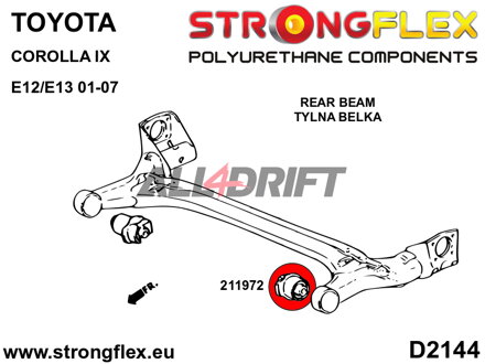 216290B : Kit complet de silentblocs d'essieu - Toyota IX (01-07) E120 E130