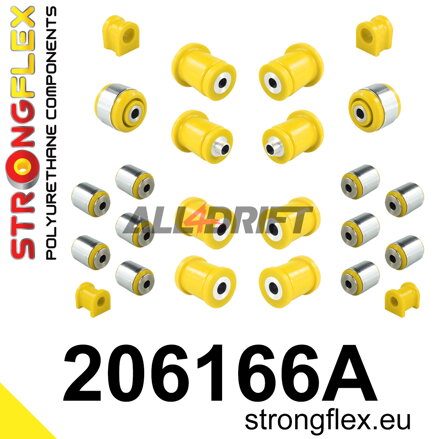 206166A Kit complet de silentblocs de suspension SPORT en polyuréthane - Suzuki FWD