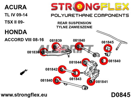 081842A Silentbloc intérieur de réglage du pincement de la suspension arrière SPORT - Honda VIII (08-16)