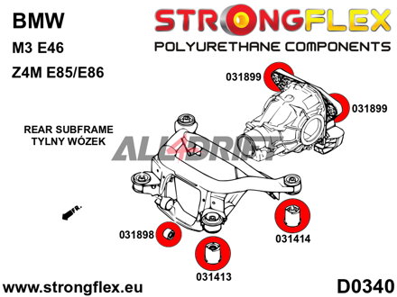 031414A Silentbloc arrière de berceau SPORT BMW E46 / X3 / Z4