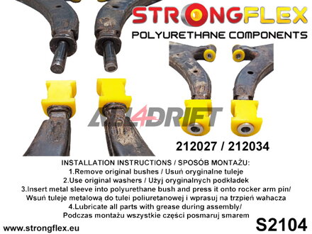 216281B: Sada silentbloků přední nápravy - Toyota Sera (90-95) EXY1