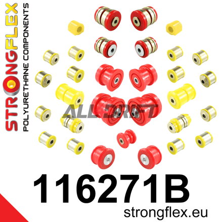 116271B Kit complet de silentblocs en polyuréthane pour suspension - Mercedes W204 4MATIC