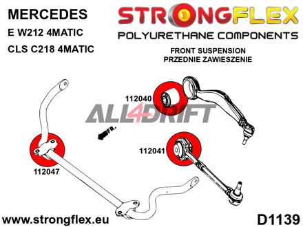 112040A Silentbloc de Triangle Supérieur Avant SPORT - Mercedes W212 4MATIC