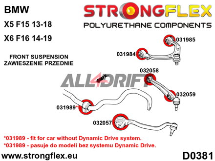 032057A Silentbloc avant de triangle inférieur SPORT BMW X5 / X6