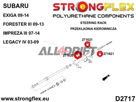 271620A Silentbloc de fixation de crémaillère de direction SPORT - Subaru III (09-13) SH