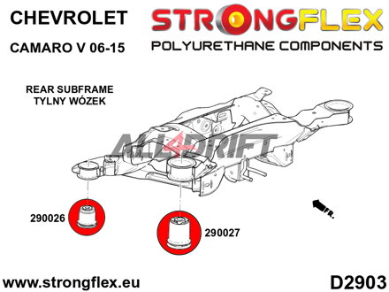 296104A Kit complet de silentblocs d'essieux SPORT - Chevrolet Camaro V (09-15)