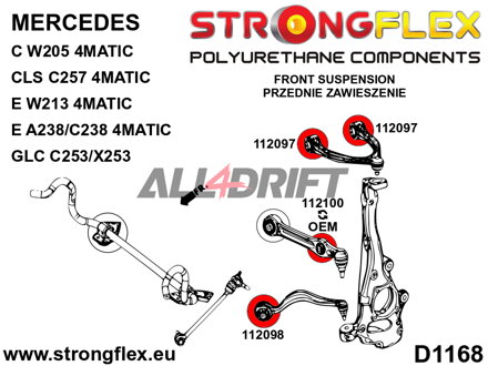 112097A Silentbloc de triangle supérieur avant SPORT - Mercedes I (15-22) X253