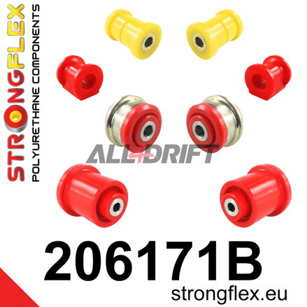 206171B Kit de silentblocs d'essieu avant et de barre de torsion arrière Fiat / Suzuki