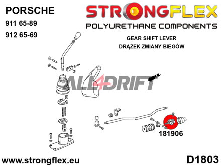 181906A Silent bloc de tringlerie de changement de vitesses - Porsche 911 (74-89)