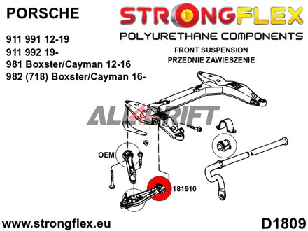 181910A Silentbloc de triangle – Intérieur SPORT - Porsche 911 996 (97-04)