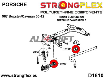 181910A Silentbloc de triangle – Intérieur SPORT - Porsche 911 996 (97-04)