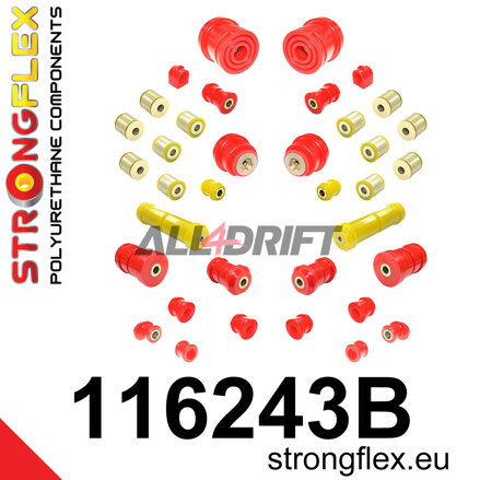 116243B Kit complet de silentblocs de suspension - Mercedes W210 RWD