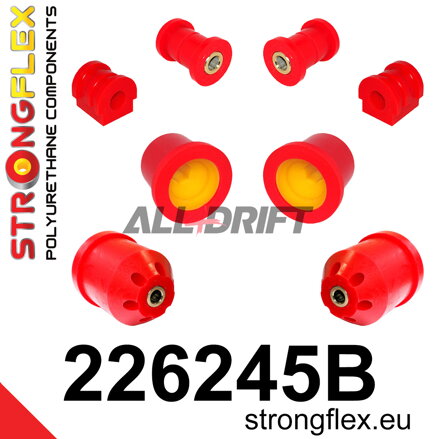 226245B Kit de silentblocs de suspension avant et de berceau arrière - Seat III (02-08) 6L