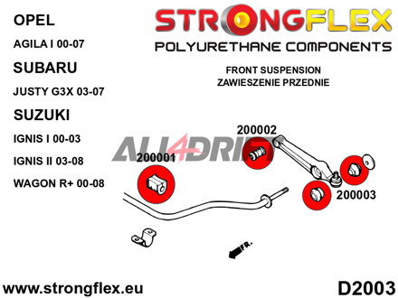 200001B Silentbloc de barre stabilisatrice avant