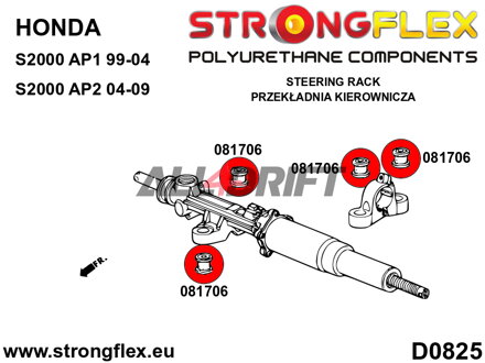 086153A : Kit complet de silentblocs d'essieu AP1 SPORT - Honda AP1 (99-04)