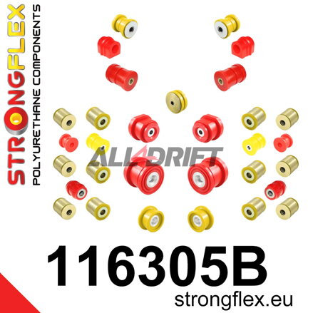116305B Kit complet de silentblocs en polyuréthane pour la suspension - Mercedes W203 (00-07) 4MATIC