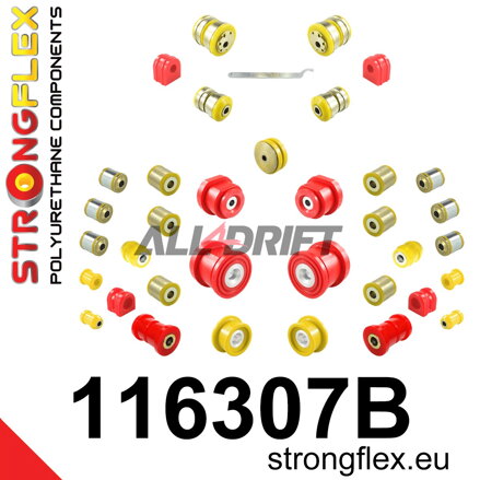 116307B Kit complet de silentblocs de suspension en polyuréthane - Mercedes R172 (11-19)