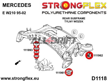 111962A Silentbloc de berceau arrière – arrière SPORT - Mercedes W210 4MATIC