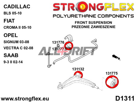 131775B Silentbloc arrière du triangle de suspension avant