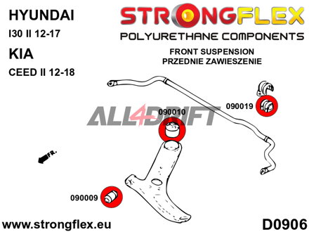 090010A Silentbloc de triangle avant – Arrière SPORT Hyundai i30 / Kia Cee'd