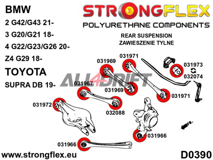 031972A Silentbloc Intérieur SPORT de Triangle Inférieur Arrière BMW / Toyota