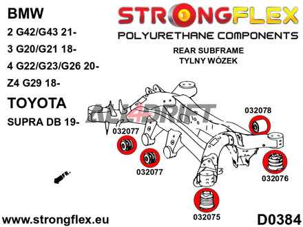 032076A Silentbloc arrière de berceau SPORT BMW / Toyota