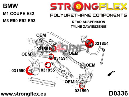 031855A Silentbloc intérieur SPORT de triangle inférieur arrière BMW E82 / E9x