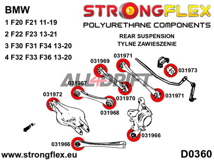 031972A Silentbloc Intérieur SPORT de Triangle Inférieur Arrière BMW / Toyota