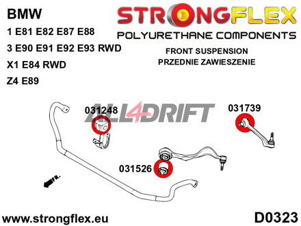 031739A Silentbloc de triangle SPORT BMW E8x / E9x / X1 / Z4