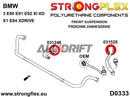 031528B Silentbloc de triangle avant xi 4x4 BMW E9x / X1